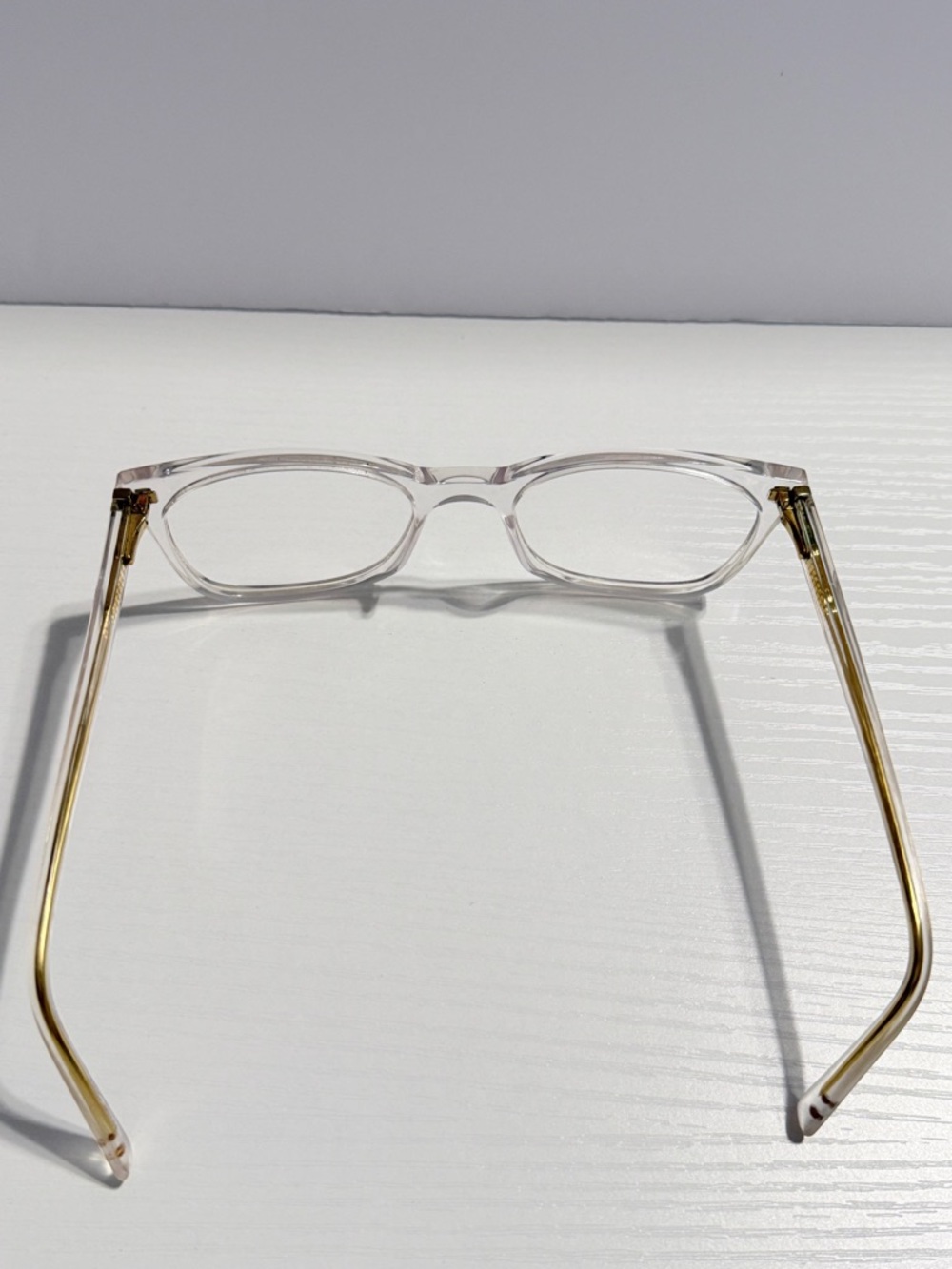 Sean John Clear Frame Glasses 55-21 Gold Arm Chic Designer Eyewear 🥽